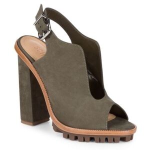 Schutz NWT Brunel Block Heel Platform Sandals in Leaf - 7